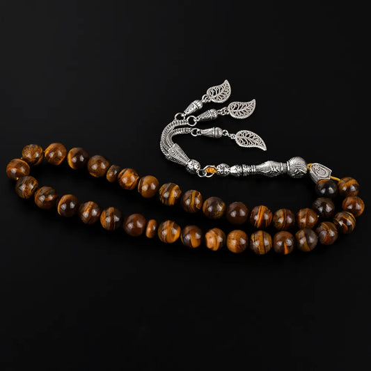 The Strength Misbaha: Yellow Tiger Eye - 33 Beads, 10mm