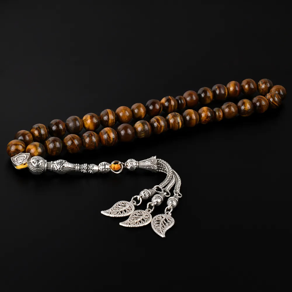 The Strength Misbaha: Yellow Tiger Eye - 33 Beads, 10mm