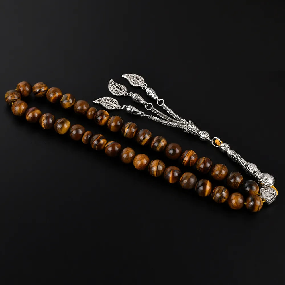 The Strength Misbaha: Yellow Tiger Eye - 33 Beads, 10mm