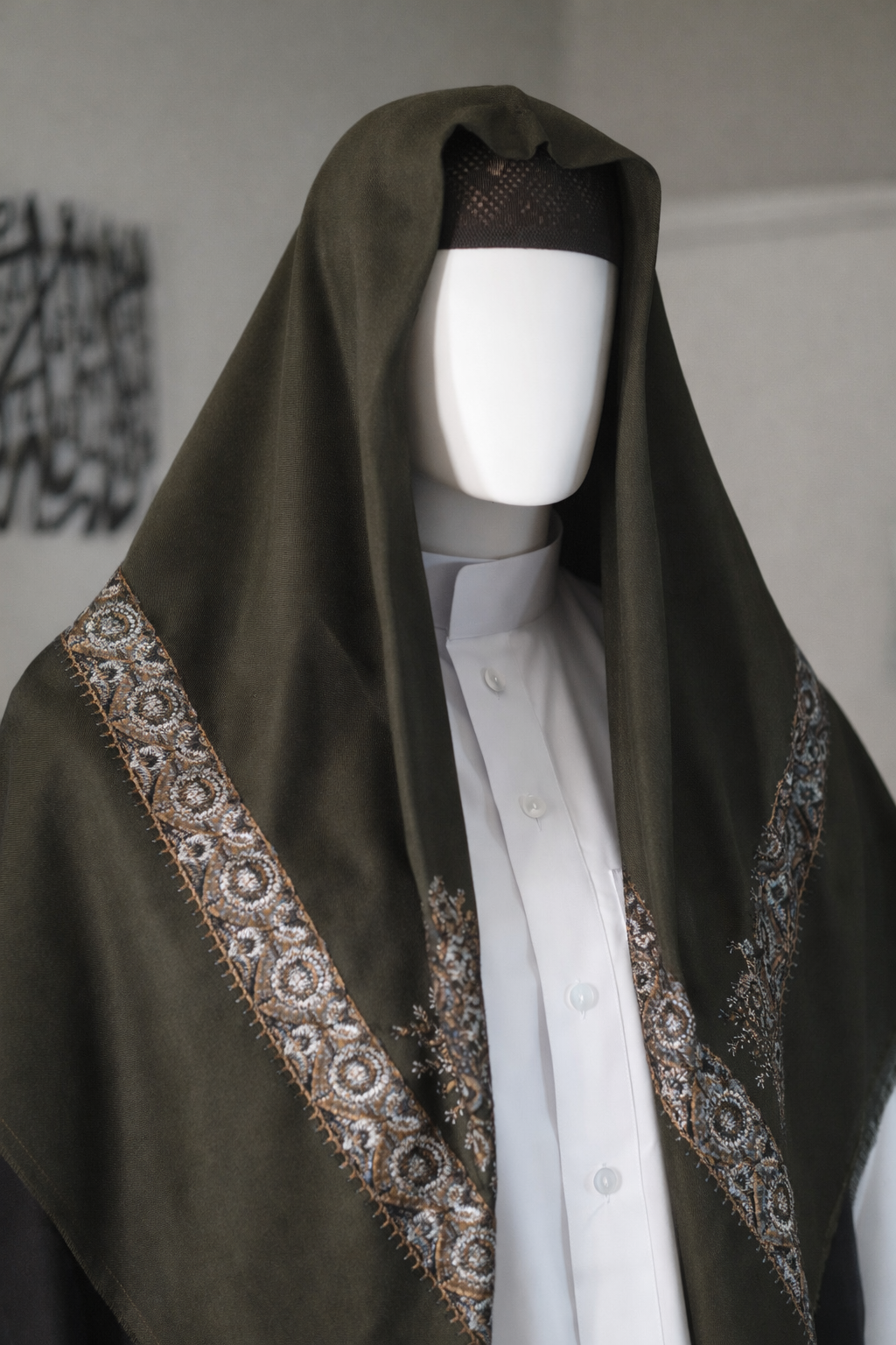 Premium Shemagh | Embroided | Lightweight | 50 x 50 in