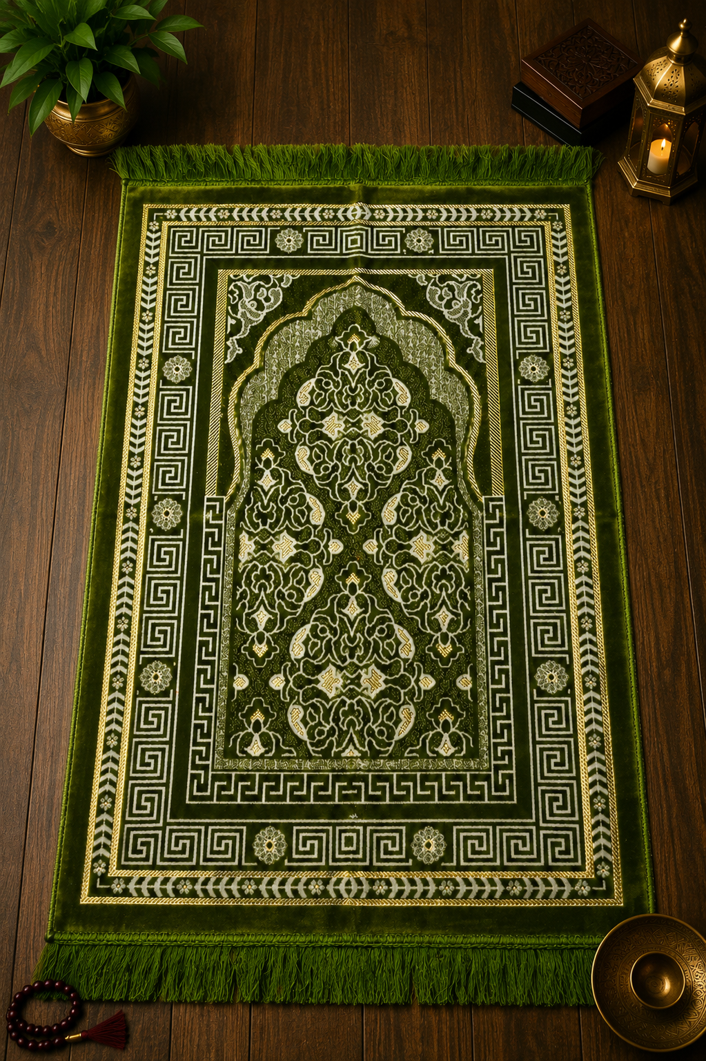 Lightweight_Turkish_Prayer_Mat_green