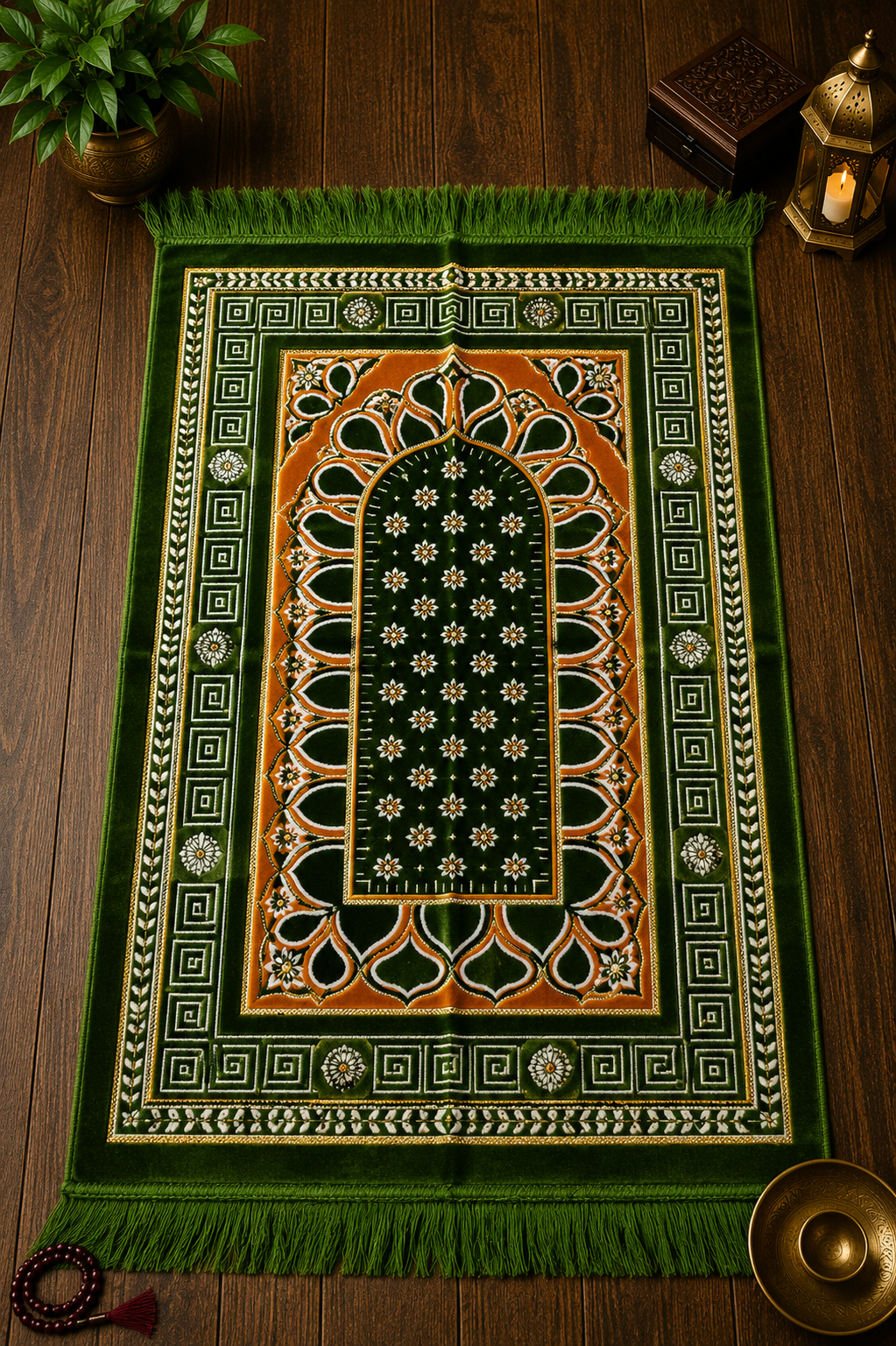 Lightweight_Turkish_Prayer_Mat_green
