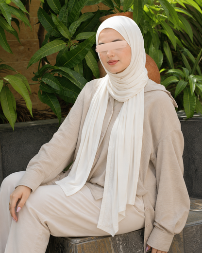 Off white Jersey Hijab