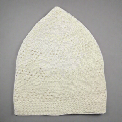 Sunnah Goods Men's Knit Kufi Cap off white