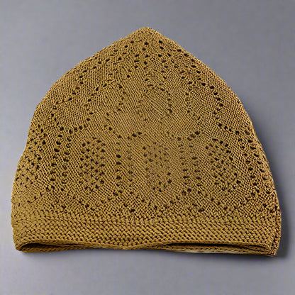 Sunnah Goods Mens Knit Kufi Cap espresso brown