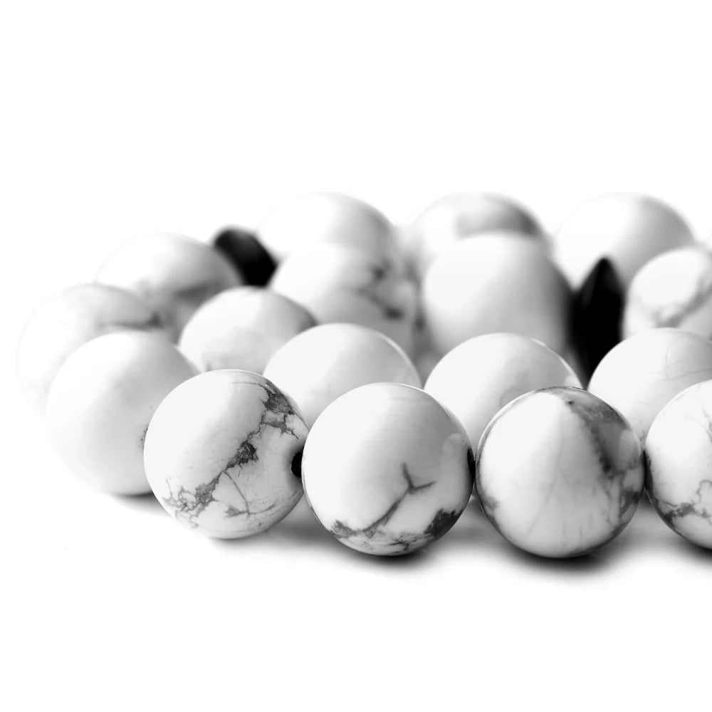 The Purity Misbaha: Howlite White - 33 Beads, 10mm