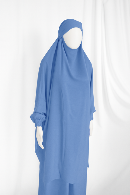 2-Piece Jilbab in Crinkle Crepe – One Size, 19 Stunning Colors