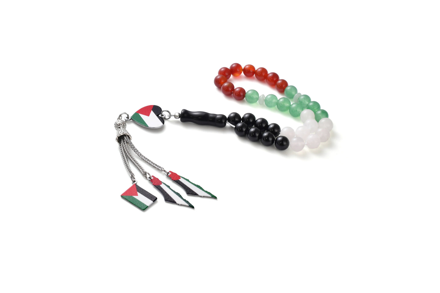 Free Palestine - 33 Beads, 8mm