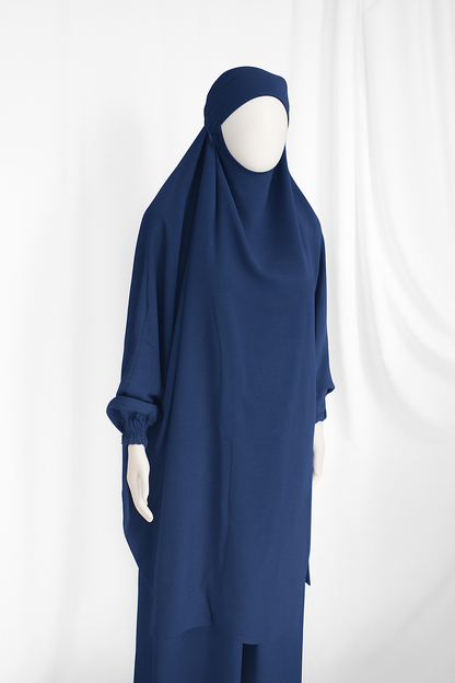 2-Piece Jilbab in Crinkle Crepe – One Size, 19 Stunning Colors