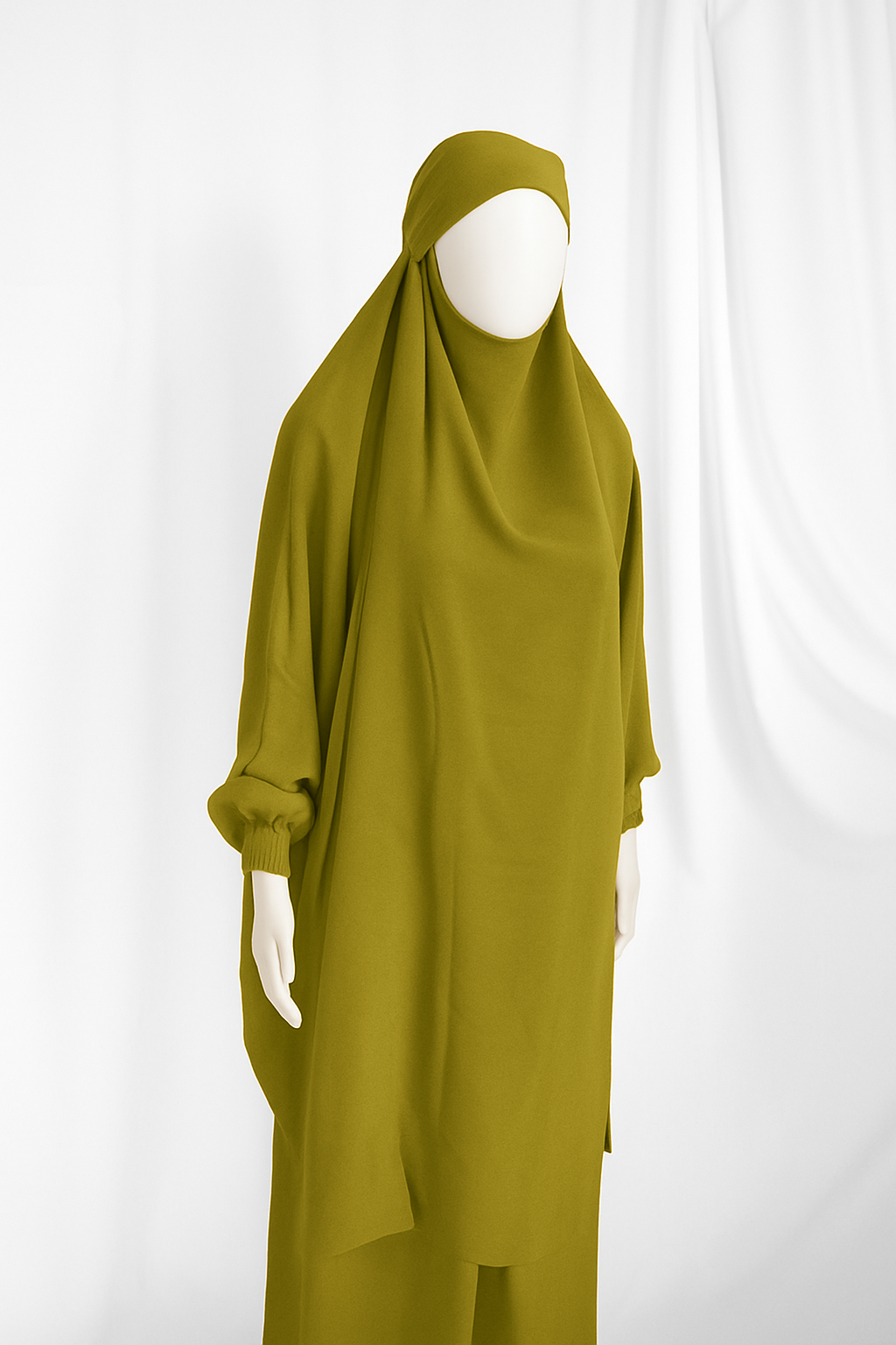 2-Piece Jilbab in Crinkle Crepe – One Size, 19 Stunning Colors