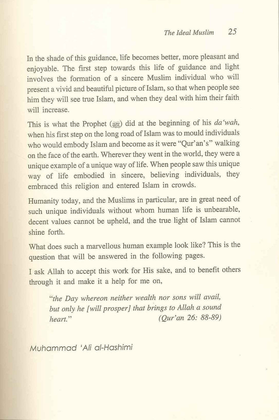 The Ideal Muslim – preface page