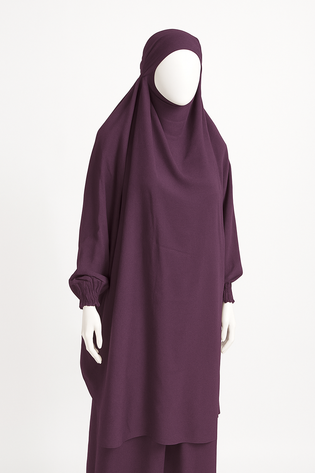 2-Piece Jilbab in Crinkle Crepe – One Size, 19 Stunning Colors