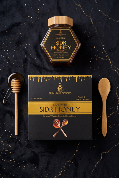 Raw Sidr Honey (Kashmiri) – Unpasteurized & Unfiltered, 500g Glass Jar