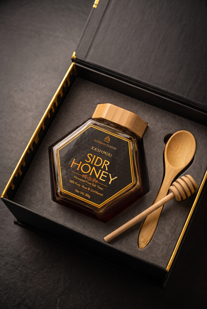 Raw Sidr Honey (Kashmiri) – Unpasteurized & Unfiltered, 500g Glass Jar